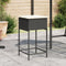 vidaXL - Tuinbarkrukken - met - kussens - 2 - st - poly - rattan - zwart