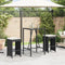 vidaXL - Tuinbarkrukken - met - kussens - 2 - st - poly - rattan - zwart