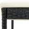 vidaXL - Tuinbarkrukken - met - kussens - 2 - st - poly - rattan - zwart