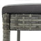 vidaXL - Tuinbarkrukken - met - kussens - 2 - st - poly - rattan - grijs