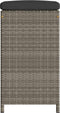 vidaXL - Tuinbarkrukken - met - kussens - 2 - st - poly - rattan - grijs