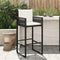 vidaXL - Tuinbarkrukken - met - kussens - 2 - st - poly - rattan - zwart