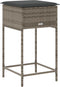 vidaXL - Tuinbarkrukken - met - kussens - 2 - st - poly - rattan - grijs