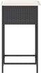 vidaXL - Tuinbarkrukken - met - kussens - 2 - st - poly - rattan - zwart