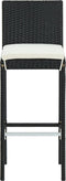 vidaXL - Tuinbarkrukken - met - kussens - 2 - st - poly - rattan - zwart
