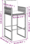 vidaXL - Tuinbarkrukken - met - kussens - 2 - st - poly - rattan - grijs