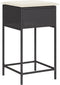 vidaXL - Tuinbarkrukken - met - kussens - 2 - st - poly - rattan - zwart