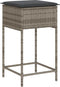 vidaXL - Tuinbarkrukken - met - kussens - 2 - st - poly - rattan - grijs