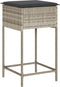 vidaXL - Tuinbarkrukken - met - kussens - 2 - st - poly - rattan - lichtgrijs
