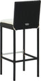 vidaXL - Tuinbarkrukken - met - kussens - 4 - st - poly - rattan - zwart