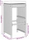 vidaXL - Tuinbarkrukken - met - kussens - 4 - st - poly - rattan - zwart
