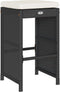 vidaXL - Tuinbarkrukken - met - kussens - 4 - st - poly - rattan - zwart