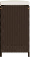 vidaXL - Tuinbarkrukken - met - kussens - 4 - st - poly - rattan - bruin