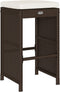 vidaXL - Tuinbarkrukken - met - kussens - 4 - st - poly - rattan - bruin