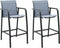 vidaXL - Tuinbarstoelen - 2 - st - textileen - grijs