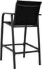 vidaXL - Tuinbarstoelen - 2 - st - textileen - zwart