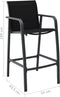 vidaXL - Tuinbarstoelen - 2 - st - textileen - zwart