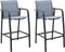 vidaXL - Tuinbarstoelen - 2 - st - textileen - zwart
