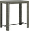 vidaXL - Tuinbartafel - 100x60,5x110,5 - cm - poly - rattan - grijs