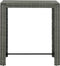 vidaXL - Tuinbartafel - 100x60,5x110,5 - cm - poly - rattan - grijs