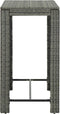 vidaXL - Tuinbartafel - 100x60,5x110,5 - cm - poly - rattan - grijs