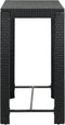 vidaXL - Tuinbartafel - 100x60,5x110,5 - cm - poly - rattan - zwart