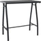 vidaXL Tuinbartafel 110x60x110 cm gehard glas zwart