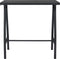 vidaXL Tuinbartafel 110x60x110 cm gehard glas zwart
