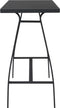 vidaXL Tuinbartafel 110x60x110 cm gehard glas zwart
