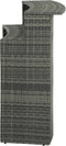 vidaXL - Tuinbartafel - 120x55x110 - cm - poly - rattan - grijs