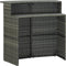 vidaXL - Tuinbartafel - 120x55x110 - cm - poly - rattan - grijs