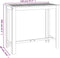 vidaXL - Tuinbartafel - 120x60x105 - cm - massief - acaciahout