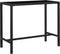 vidaXL - Tuinbartafel - 130x60x110 - cm - poly - rattan - en - glas - zwart