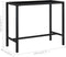 vidaXL - Tuinbartafel - 130x60x110 - cm - poly - rattan - en - glas - zwart