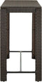 vidaXL - Tuinbartafel - 140,5x60,5x110,5 - cm - poly - rattan - bruin