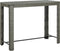 vidaXL - Tuinbartafel - 140,5x60,5x110,5 - cm - poly - rattan - grijs