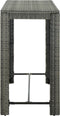 vidaXL - Tuinbartafel - 140,5x60,5x110,5 - cm - poly - rattan - grijs