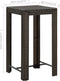 vidaXL - Tuinbartafel - 60,5x60,5x110,5 - cm - poly - rattan - bruin