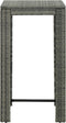 vidaXL - Tuinbartafel - 60,5x60,5x110,5 - cm - poly - rattan - grijs