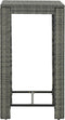 vidaXL - Tuinbartafel - 60,5x60,5x110,5 - cm - poly - rattan - grijs