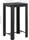 vidaXL - Tuinbartafel - 60,5x60,5x110,5 - cm - poly - rattan - zwart
