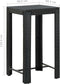 vidaXL - Tuinbartafel - 60,5x60,5x110,5 - cm - poly - rattan - zwart
