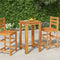 vidaXL - Tuinbartafel - 60x60x105 - cm - massief - acaciahout