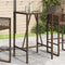 vidaXL - Tuinbartafel - 70x70x110 - cm - poly - rattan - bruin