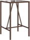 vidaXL - Tuinbartafel - 70x70x110 - cm - poly - rattan - bruin
