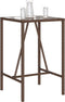 vidaXL - Tuinbartafel - 70x70x110 - cm - poly - rattan - bruin