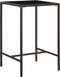 vidaXL - Tuinbartafel - 70x70x110 - cm - poly - rattan - en - glas - bruin