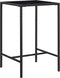 vidaXL - Tuinbartafel - 70x70x110 - cm - poly - rattan - en - glas - bruin