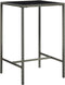 vidaXL - Tuinbartafel - 70x70x110 - cm - poly - rattan - en - glas - grijs