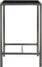 vidaXL - Tuinbartafel - 70x70x110 - cm - poly - rattan - en - glas - grijs